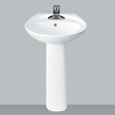 Chân chậu DUGI trắng dài DCD01