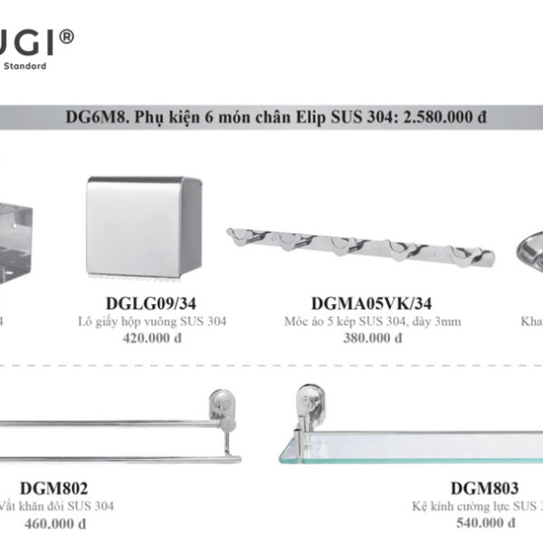 Phụ kiện 6 món cao cấp DG6M8 (kính an toàn)