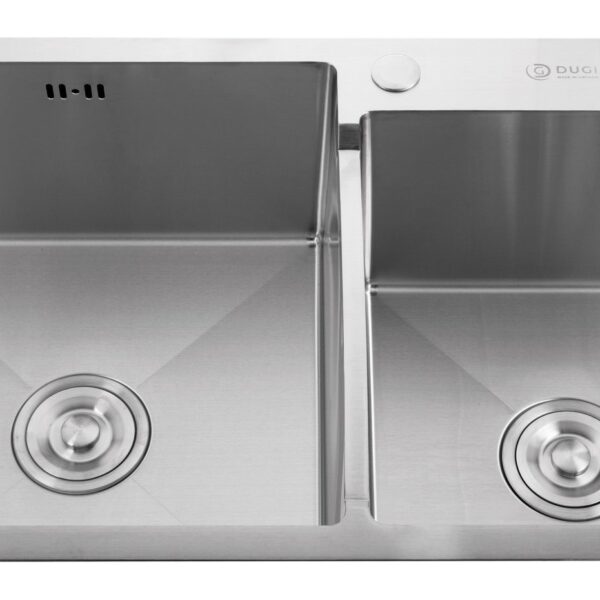 Chậu RB DUGI 2 hố lệch DG8245L 82x45cm