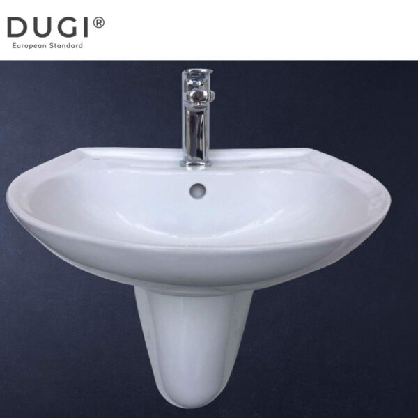 Chậu RM DUGI 3 lỗ ( lắp kèm chân lửng DCL019)