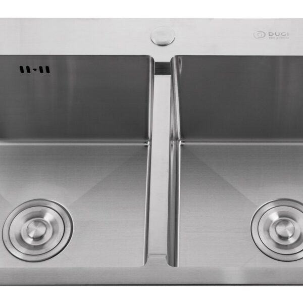 Chậu RB DUGI 2 hố cân DG8245 HANDMADE 82x45